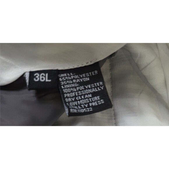 Apollo King Gray 3pc Suit 42L Pants 36L 38x28 Windowpane Houndstooth Check - Picture 14 of 14